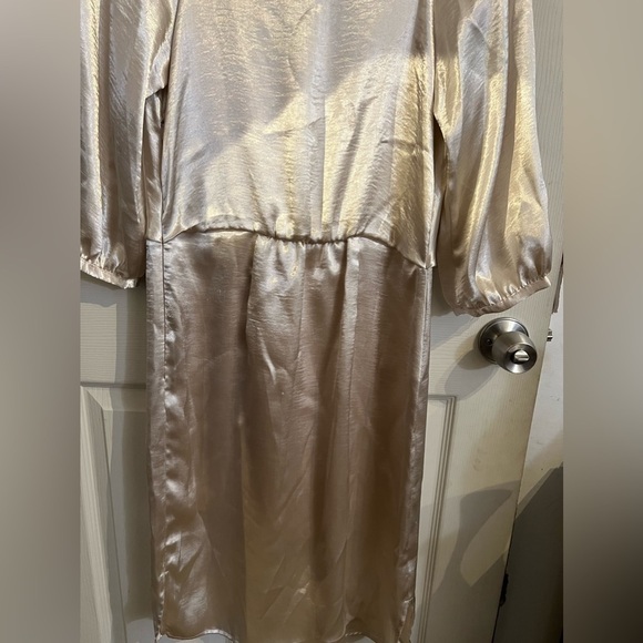 Anthropologie Maeve Metallic Tie Waist Dress Small NWT - Picture 11 of 16